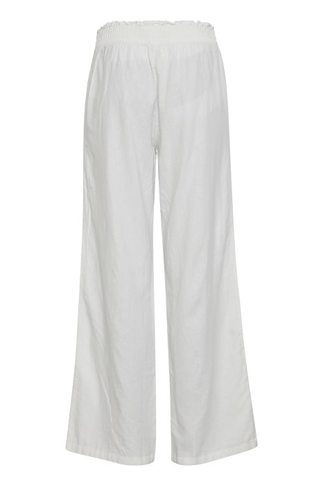 pantalon lin blanc