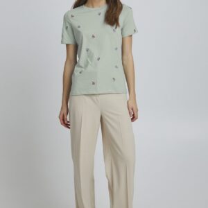 T-shirt brodé fleur