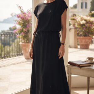 robe-longue-femme-noire