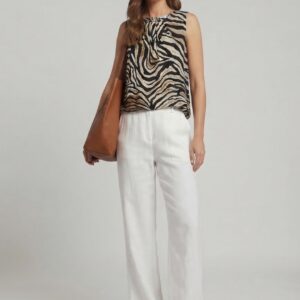 top imprimé animalier